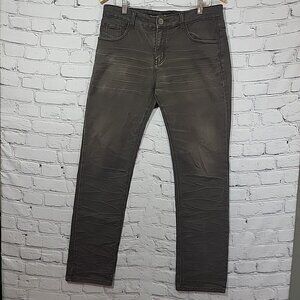 PAVINI Jeans Italian Black Label Men's Classic Fit Straight Leg Jeans 33 Gray